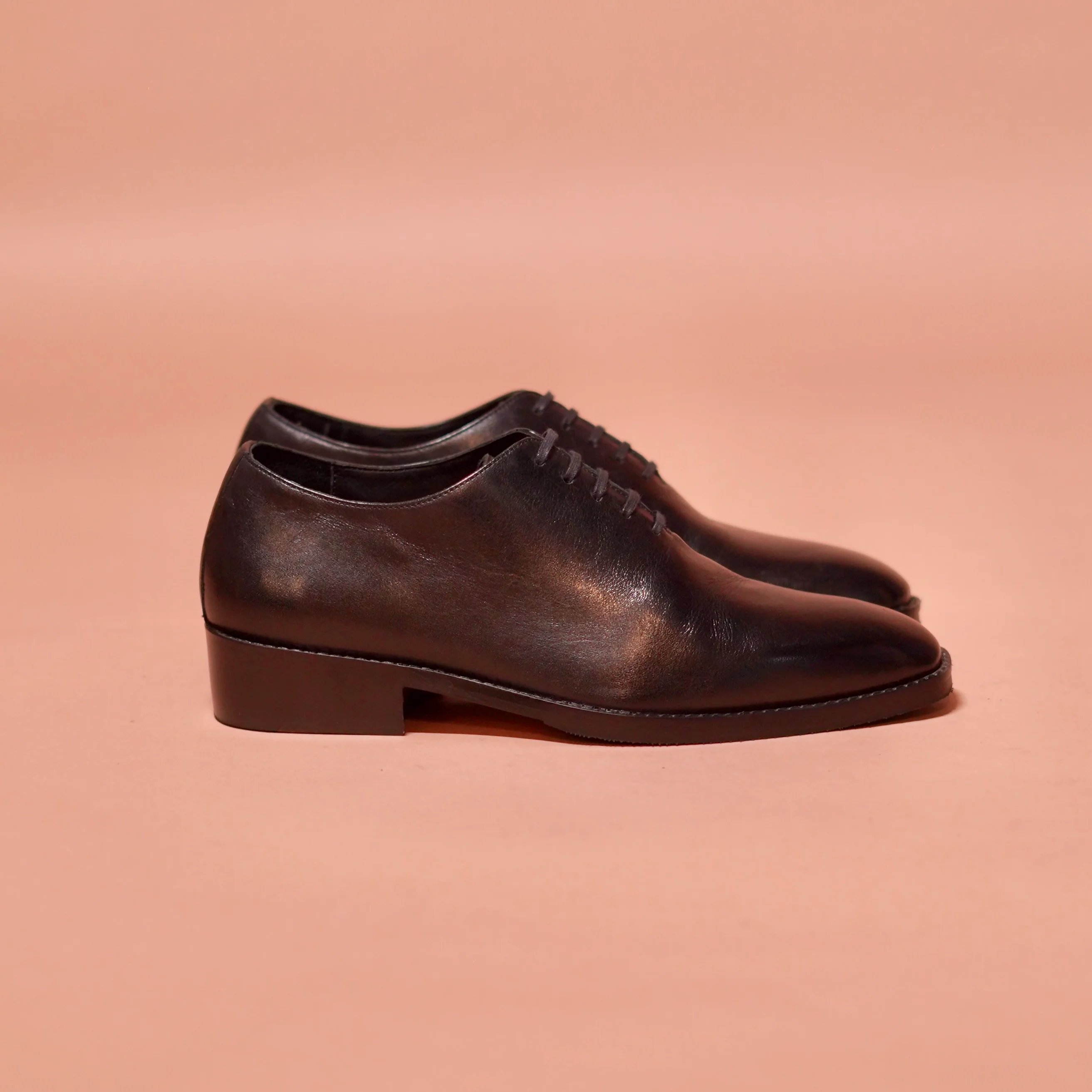 Belismo Nero | Black leather whole cut Oxfords - Image 3
