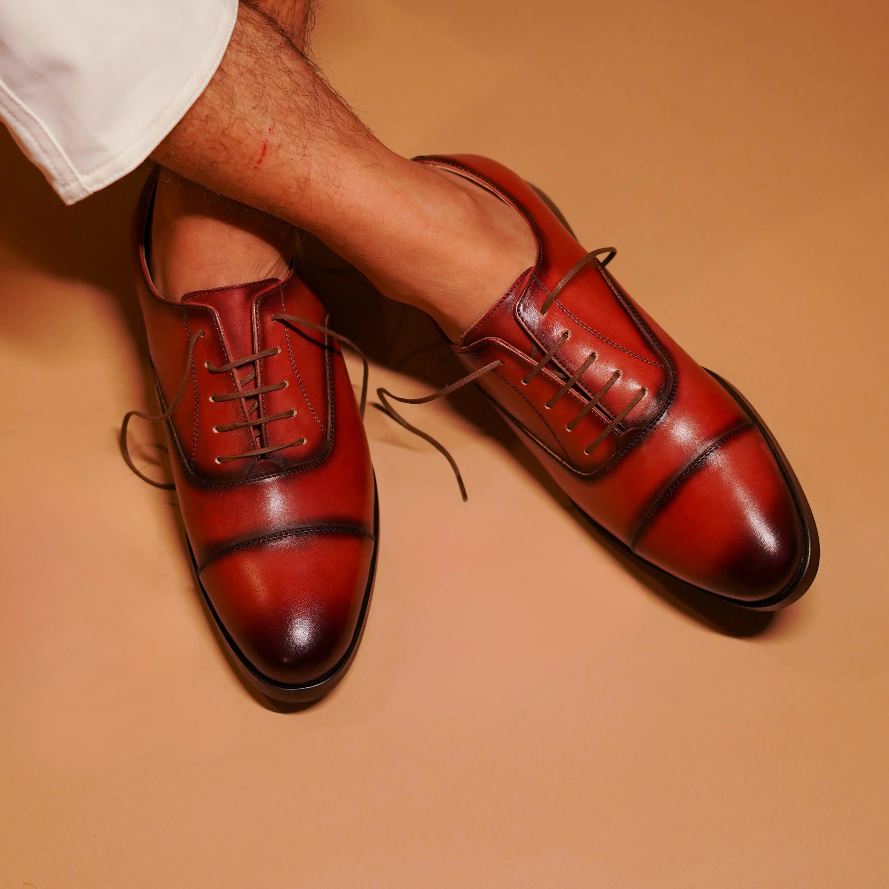 Cognaco | Dual-tone classic cap-toe oxfords - Image 3