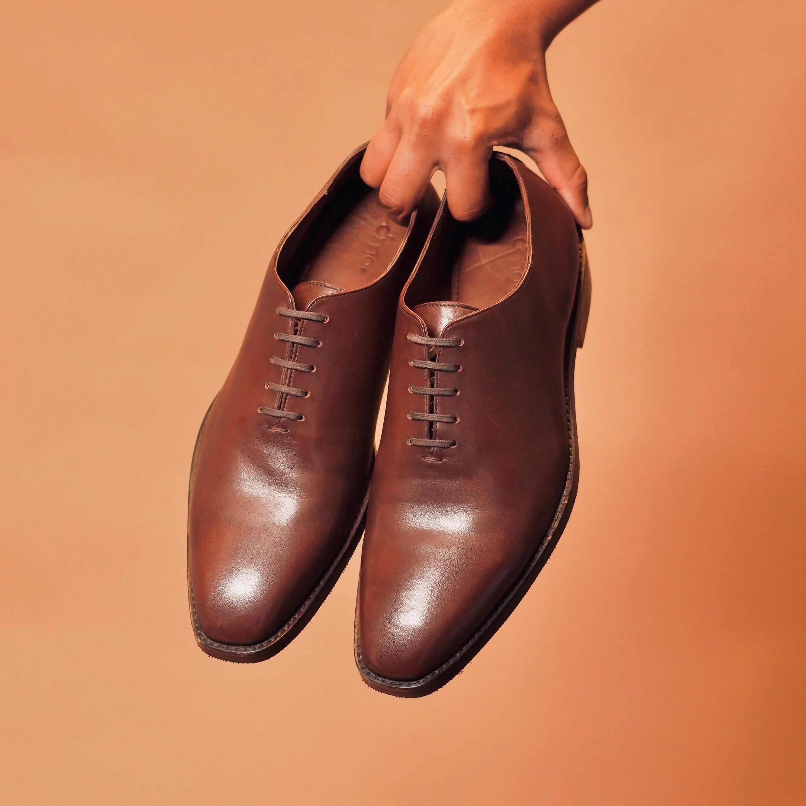 Cubano Bruno | Brown leather Cuban-heeled Oxfords - Image 3