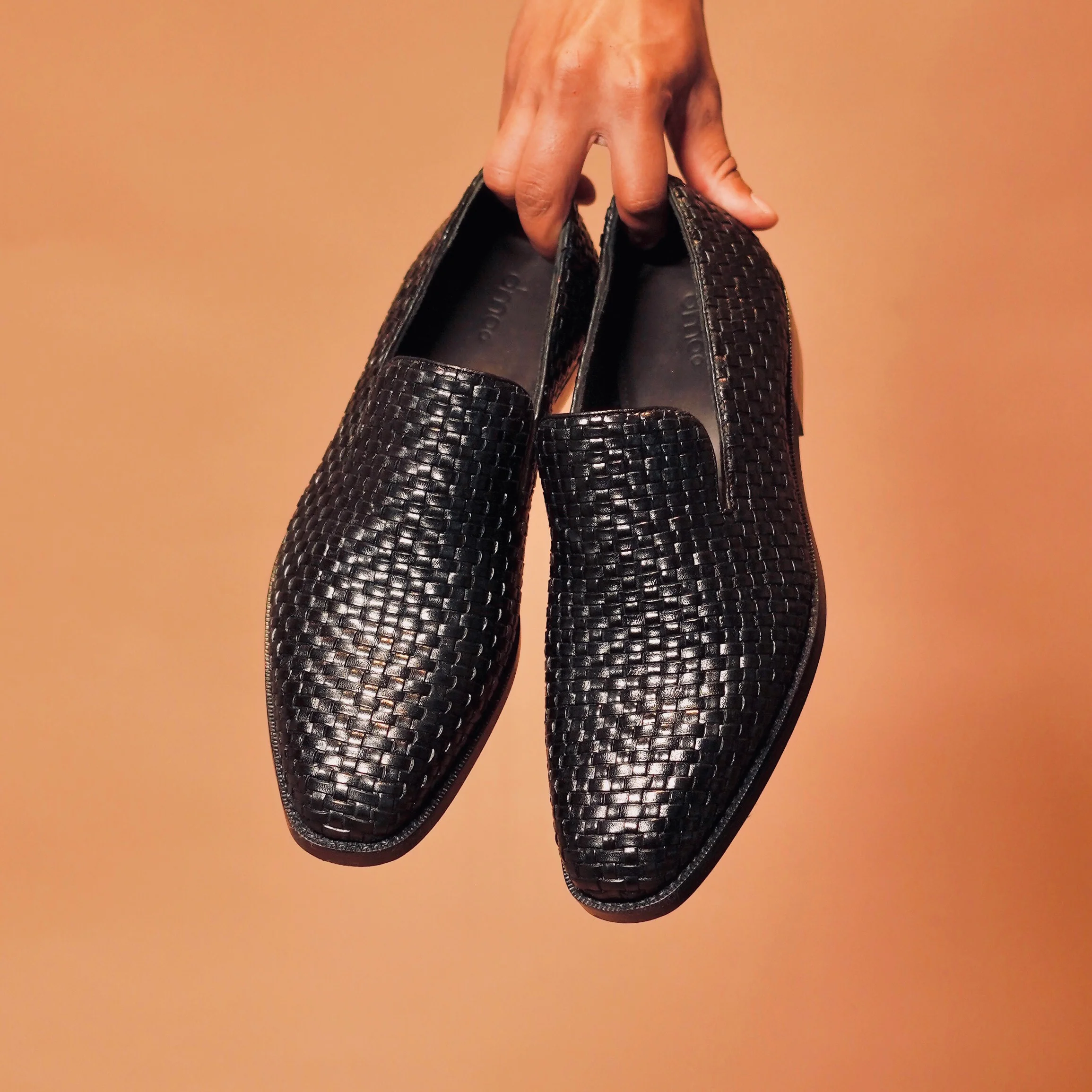 Cubano Tesso Nero | Black handwoven leather loafers - Image 4