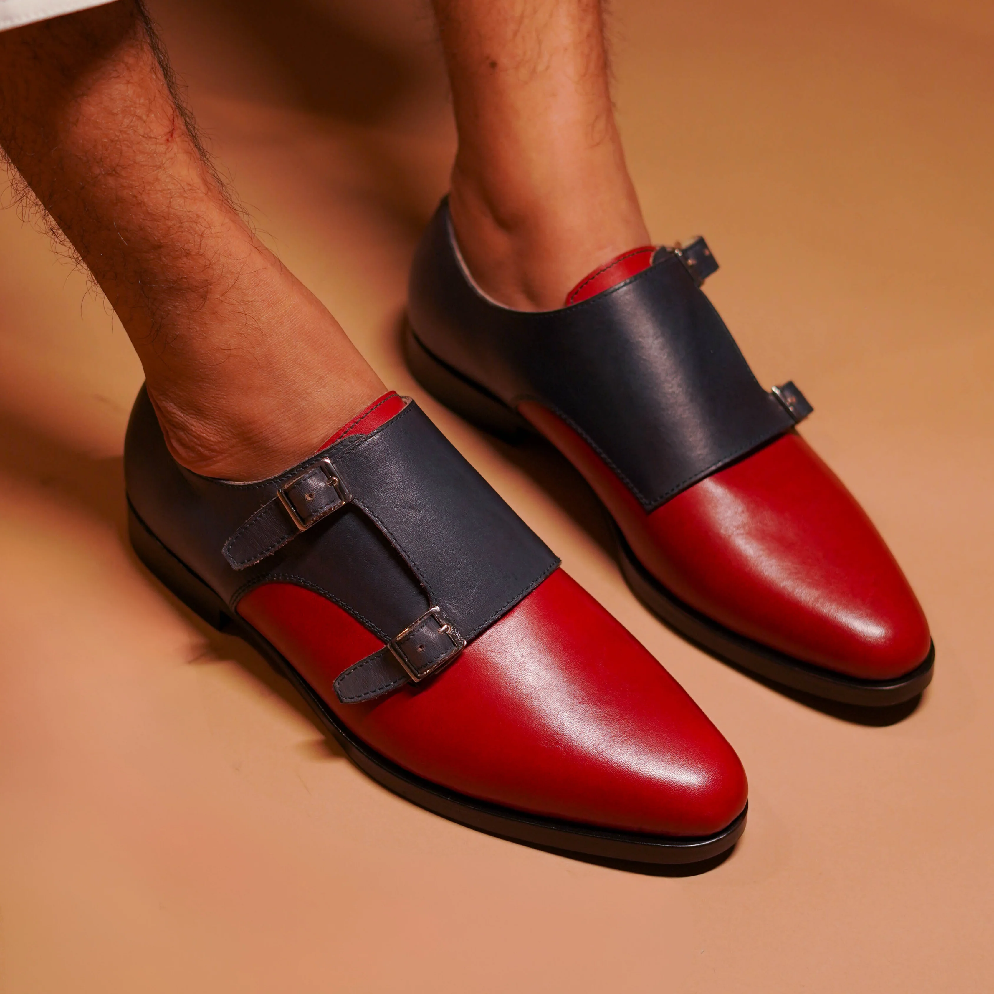 Domo Bordo | Classic bordo and blue double-monk-strap - Image 3