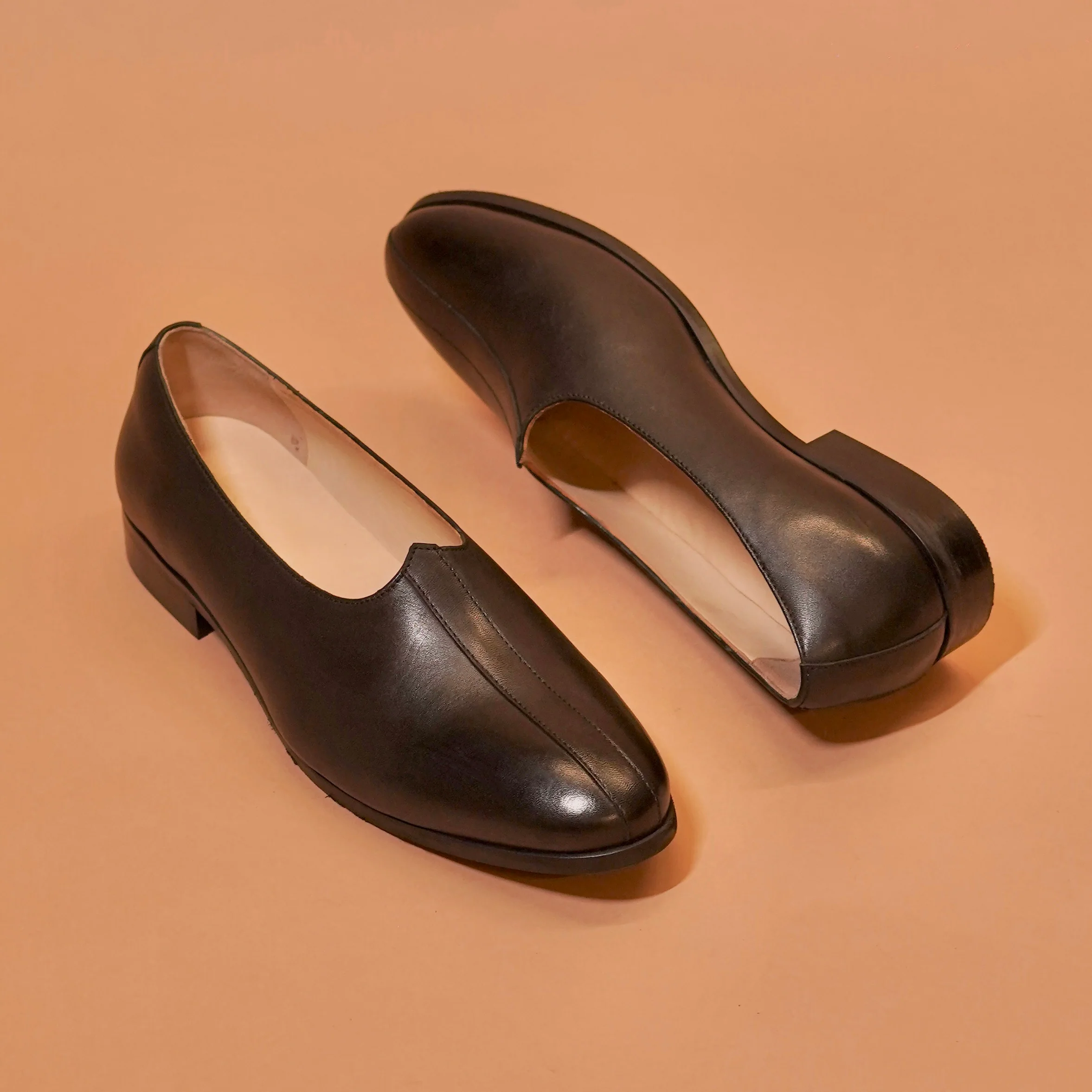 Ethnico Noir | Modern Black leather mojris - Image 3