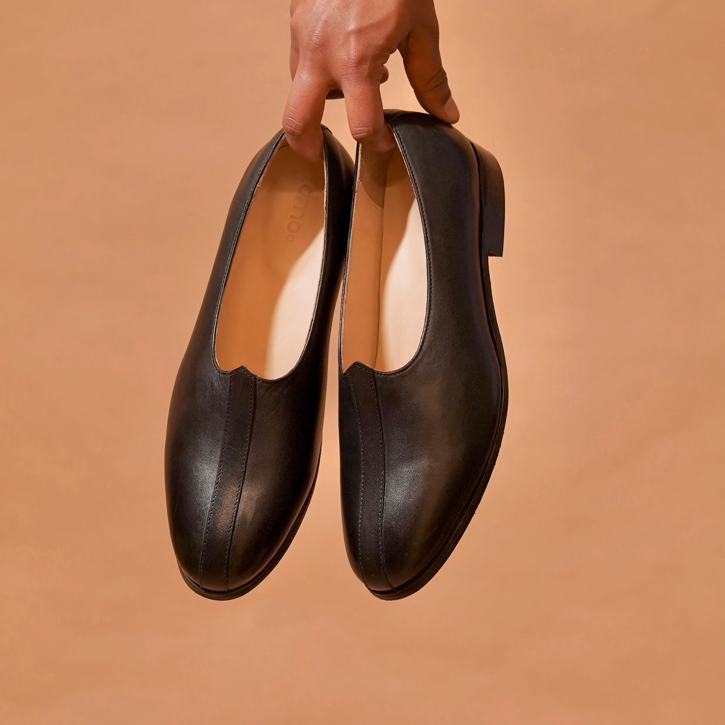 Ethnico Noir | Modern Black leather mojris - Image 4