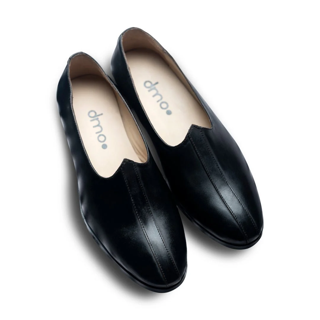 Ethnico Noir | Modern Black leather mojris - Image 7