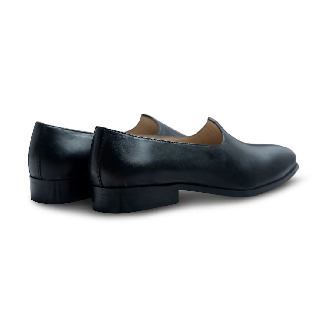 Ethnico Noir | Modern Black leather mojris - Image 8