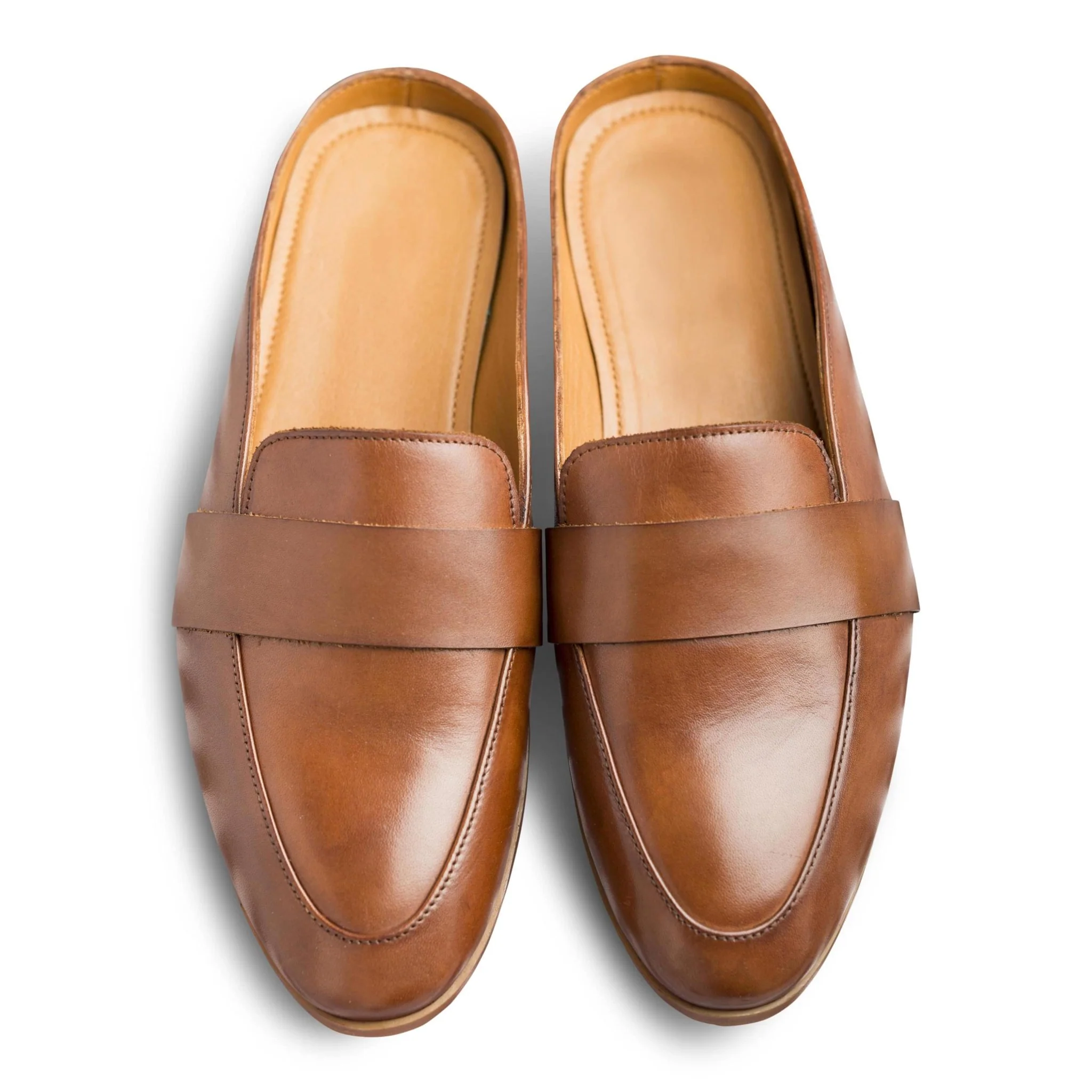 Hoffler Marrone | Sleek brown leather mules - Image 4