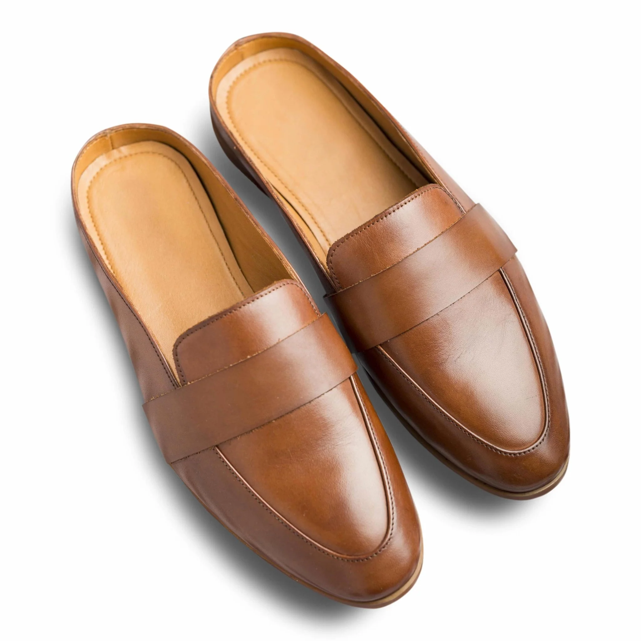 Hoffler Marrone | Sleek brown leather mules - Image 6