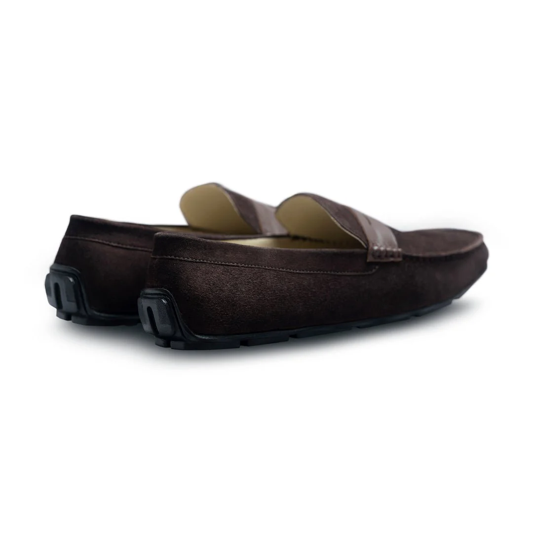 Leggero Bruno | Brown handmade suede moccasins leather loafers - Image 7