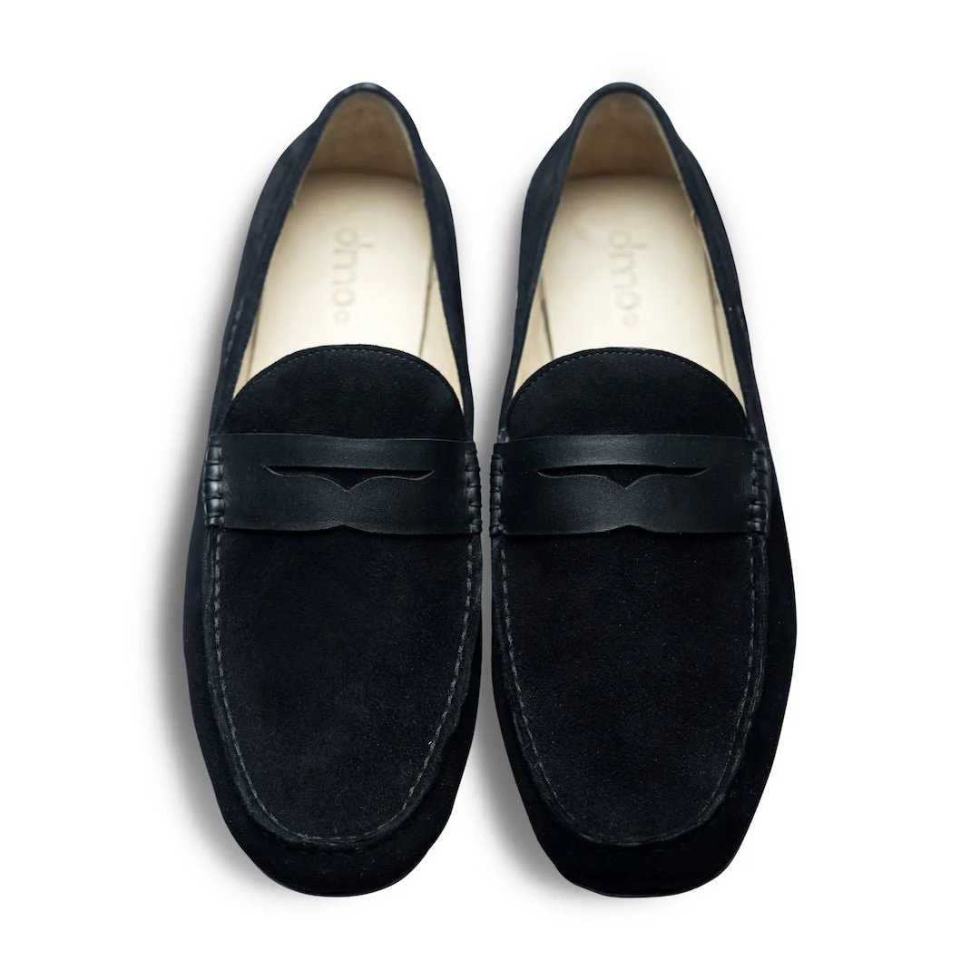 Leggero Nero | Black handmade suede moccasins leather loafers - Image 5