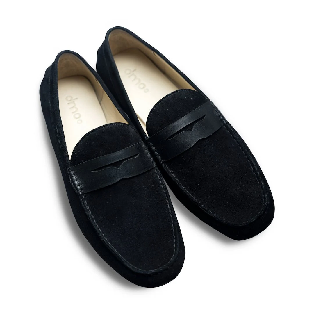 Leggero Nero | Black handmade suede moccasins leather loafers - Image 6