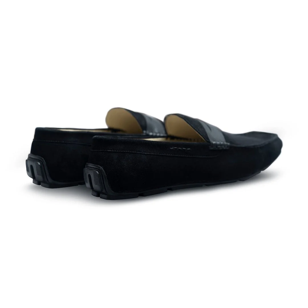 Leggero Nero | Black handmade suede moccasins leather loafers - Image 7