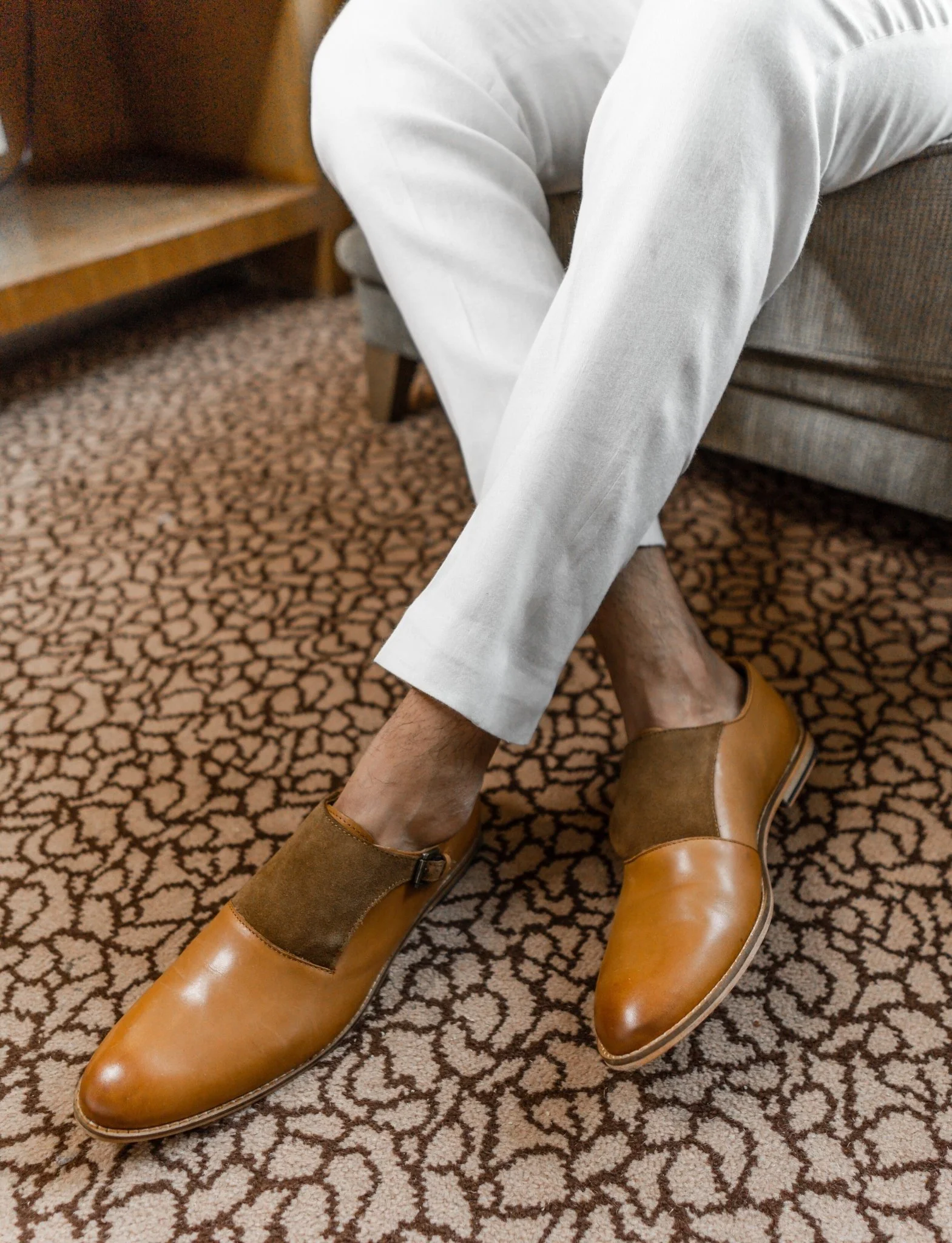 Monaco | Two-toned brown leather monkstraps - Image 8