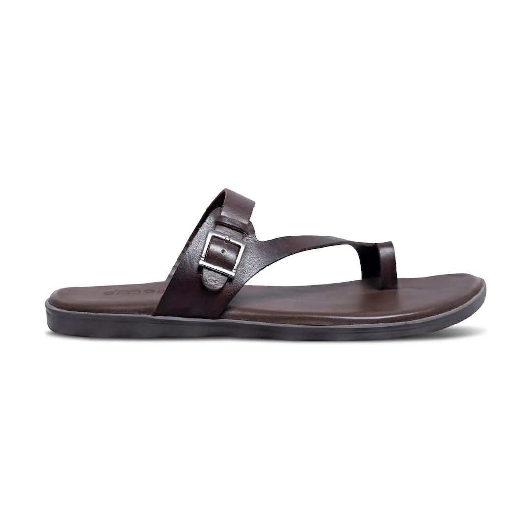 Pelle Chocolatto | Brown fullgrain leather chappal - Image 4