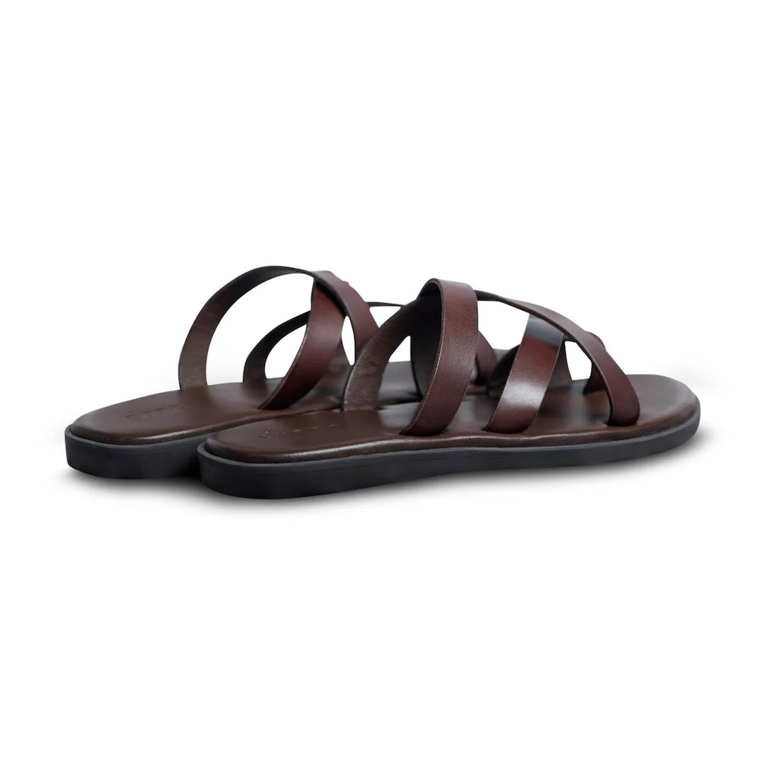 Pelle Chocro | Chocolate leather vintage chappals - Image 6