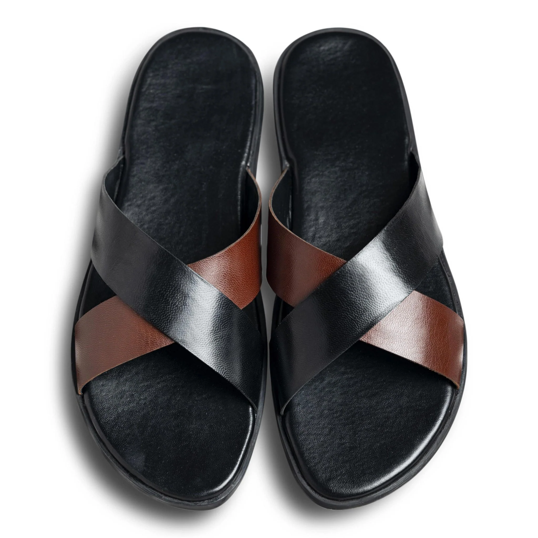 Pelle Espana | Black and Brown full-grain leather chappal - Image 4