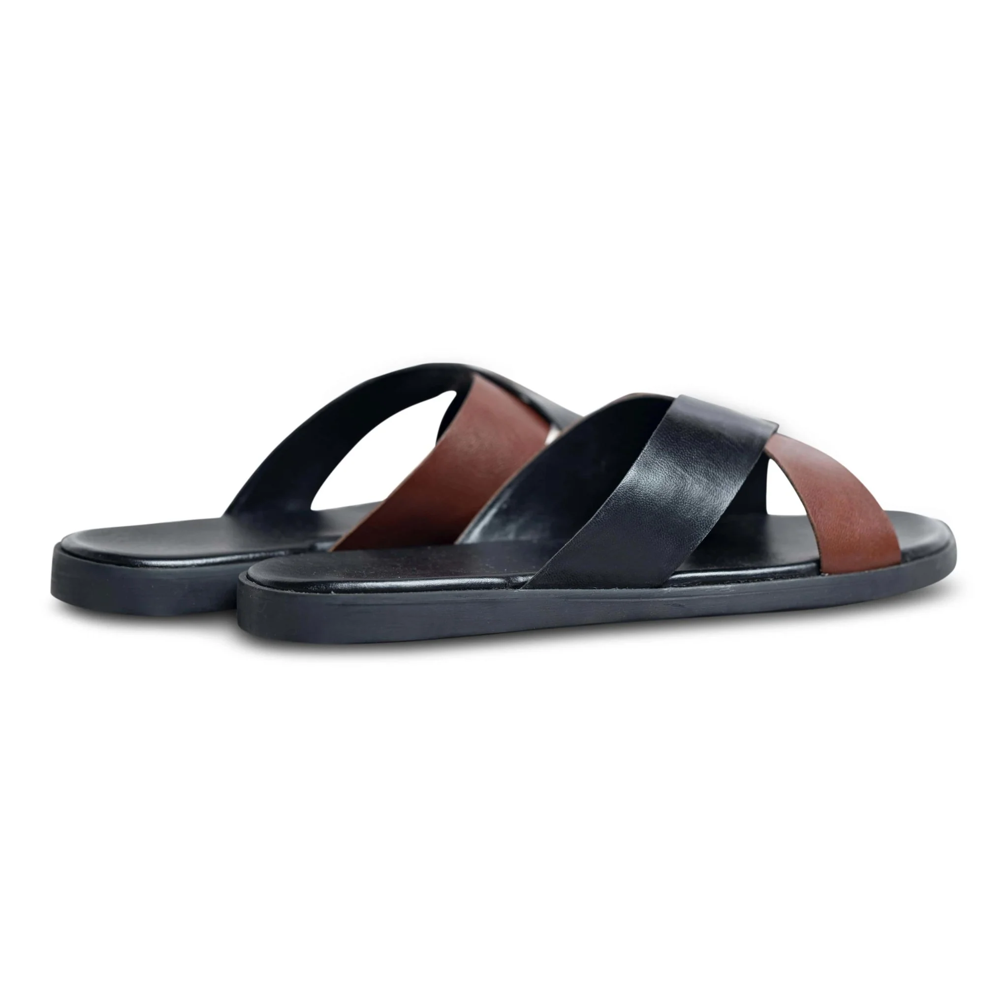 Pelle Espana | Black and Brown full-grain leather chappal - Image 5