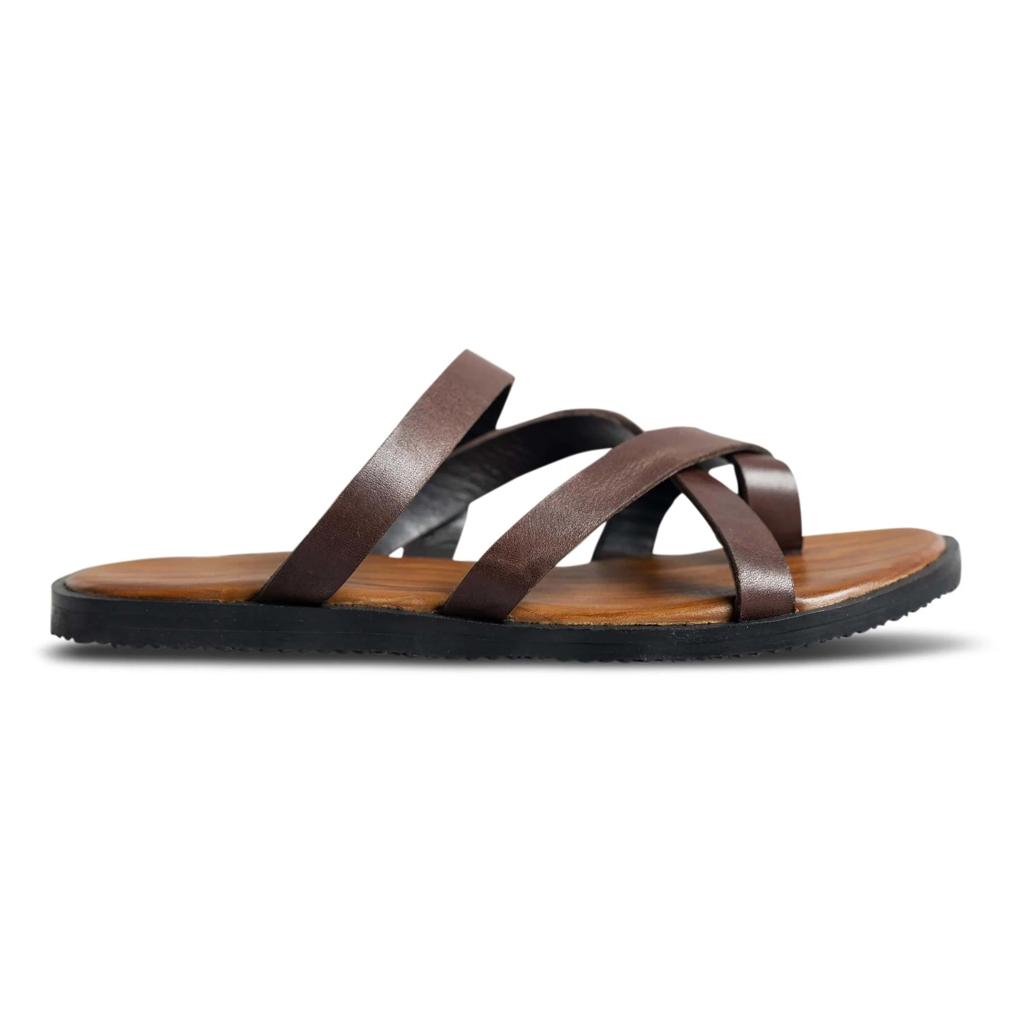 Pelle Marrone (Women) | Strappy Brown full-grain leather chappals - Image 5
