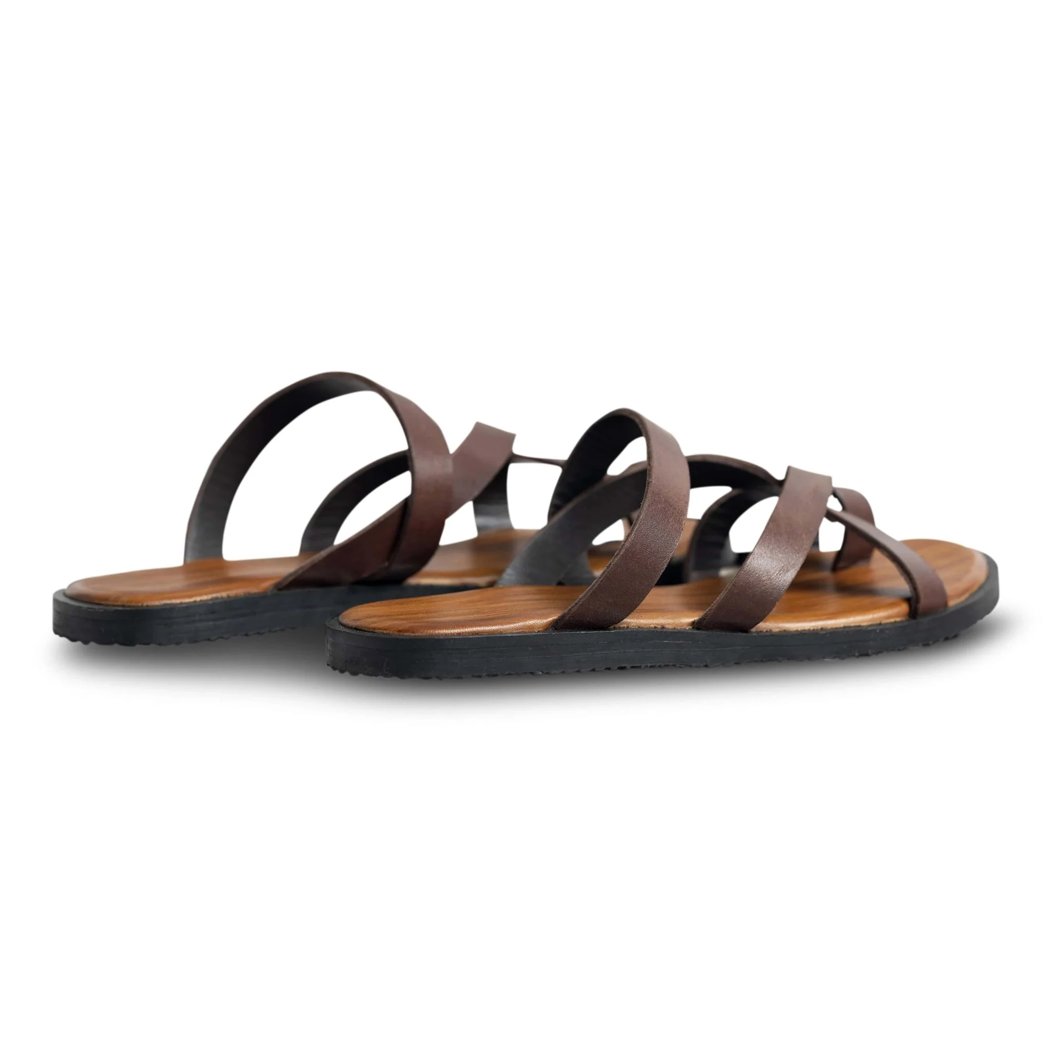 Pelle Marrone (Women) | Strappy Brown full-grain leather chappals - Image 7