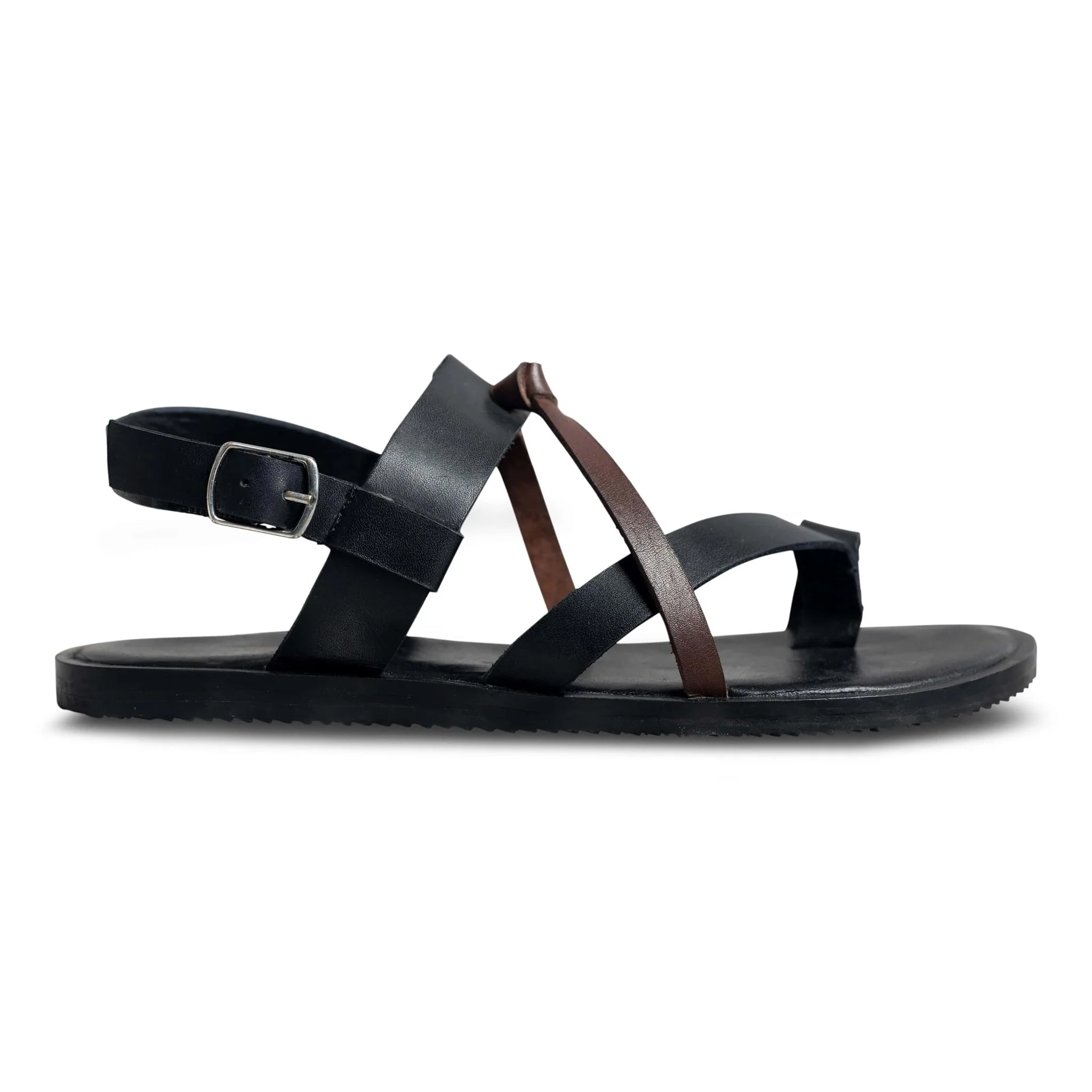 Pelle Nera (Women) | Dual-tone premium leather sandal - Image 4