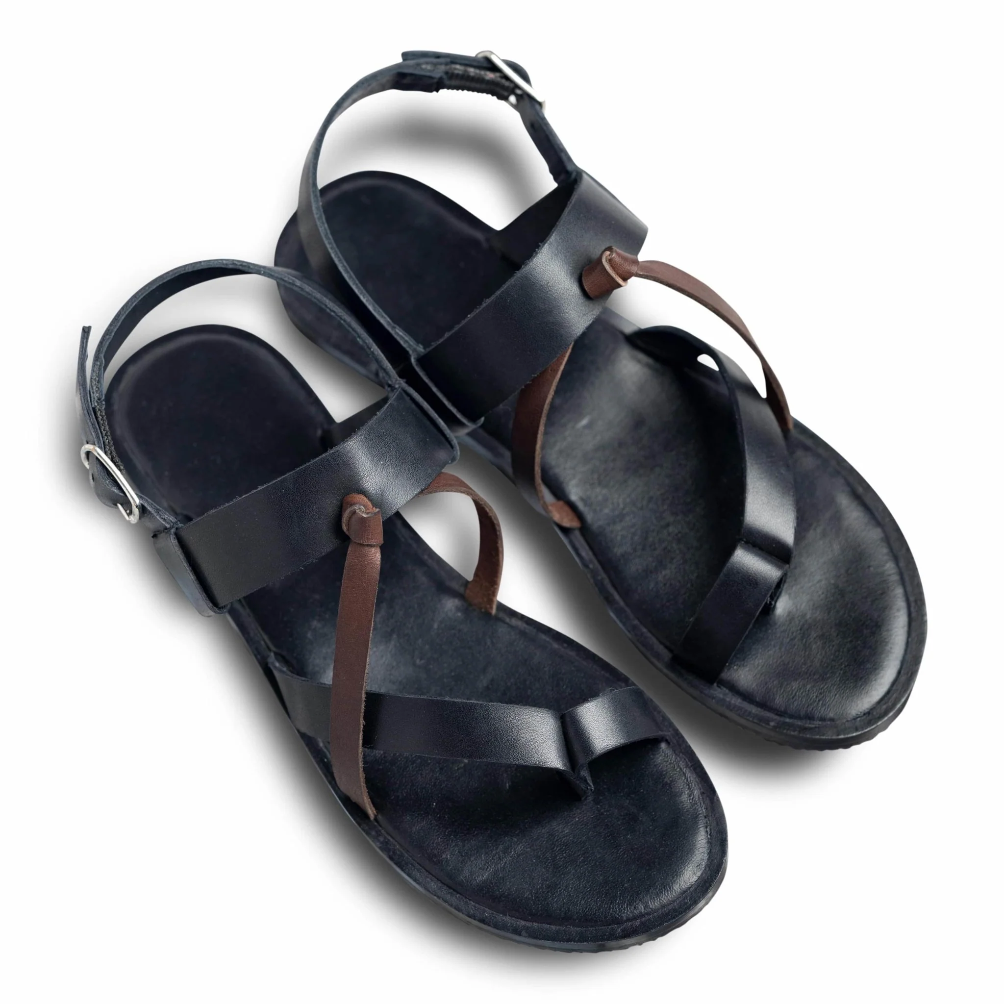 Pelle Nera (Women) | Dual-tone premium leather sandal - Image 7