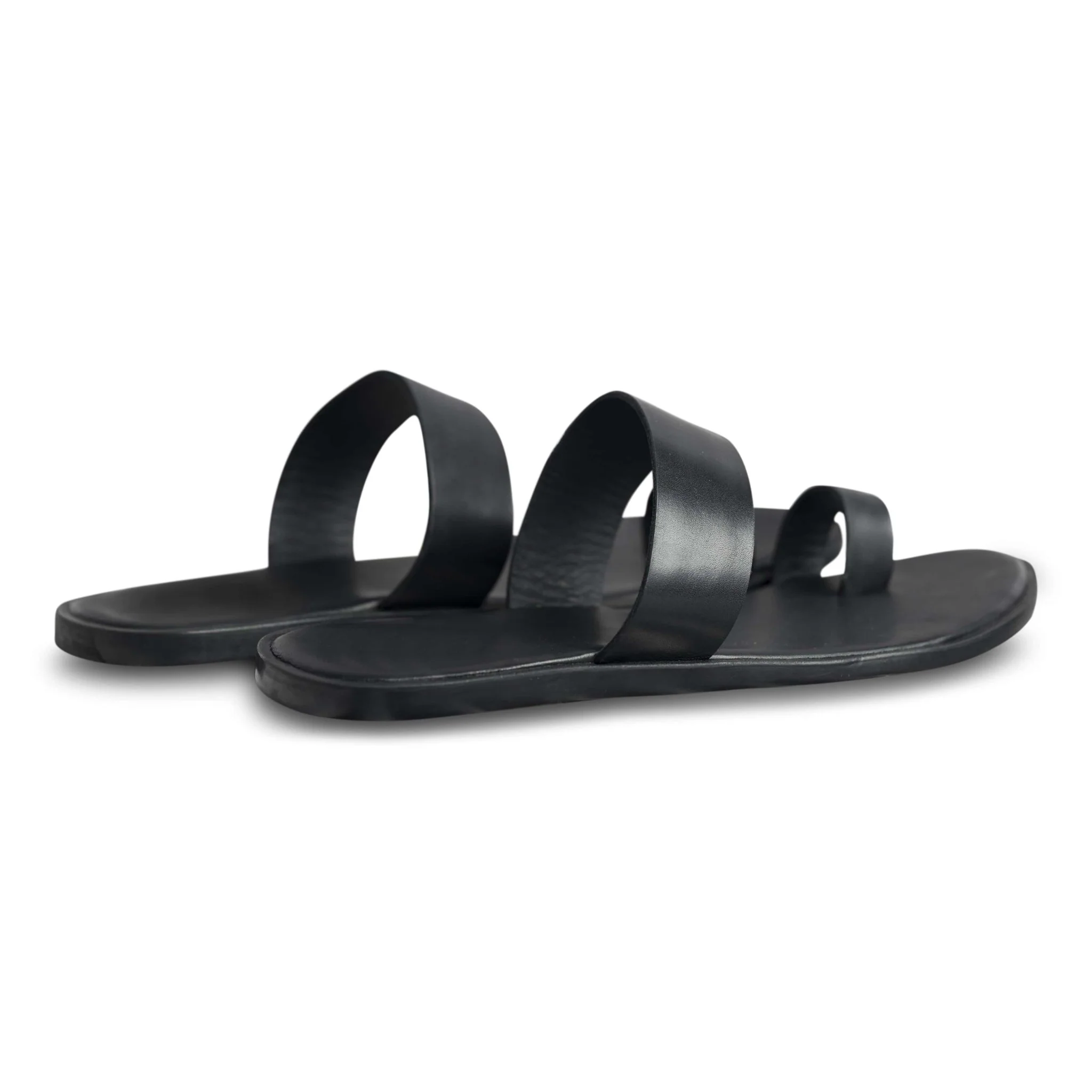 Pelle Noir | Two strap minimal style chappal with memory cushion insole - Image 5