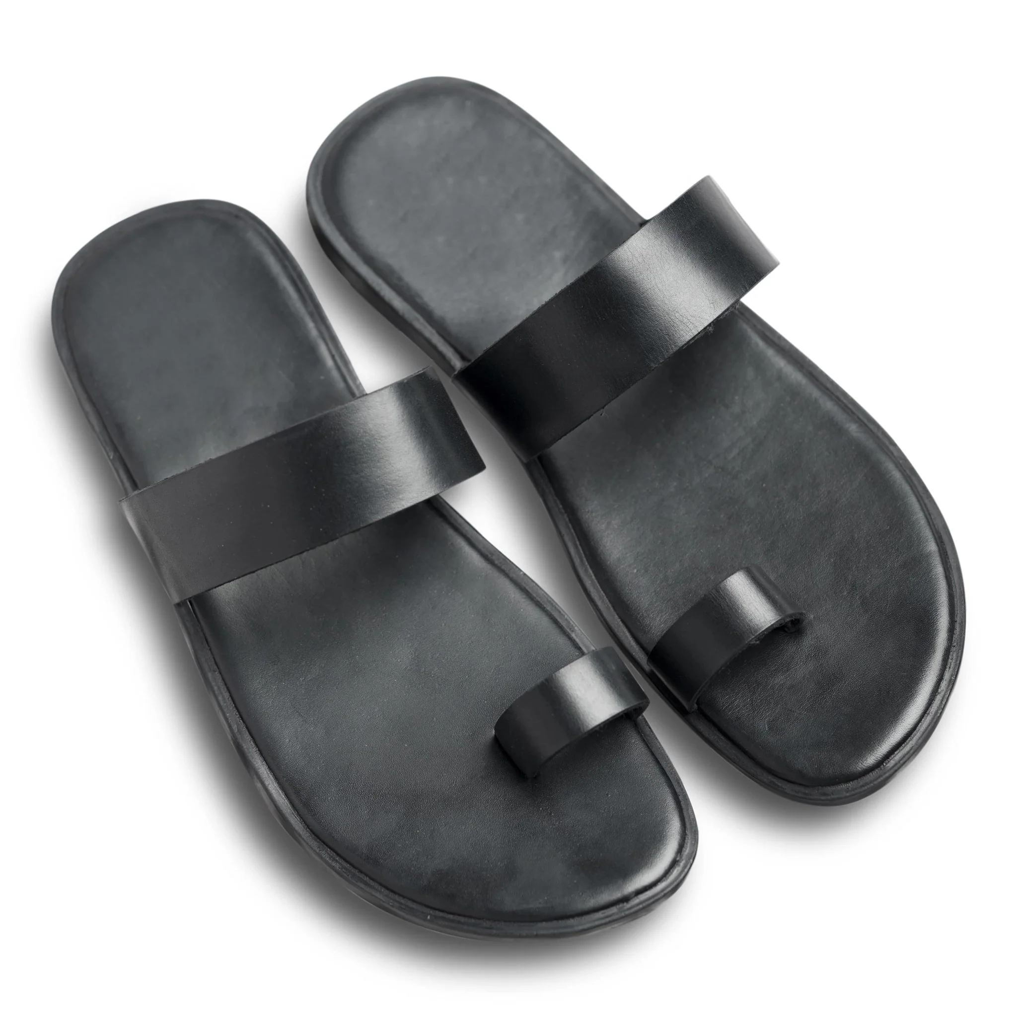 Pelle Noir | Two strap minimal style chappal with memory cushion insole - Image 6