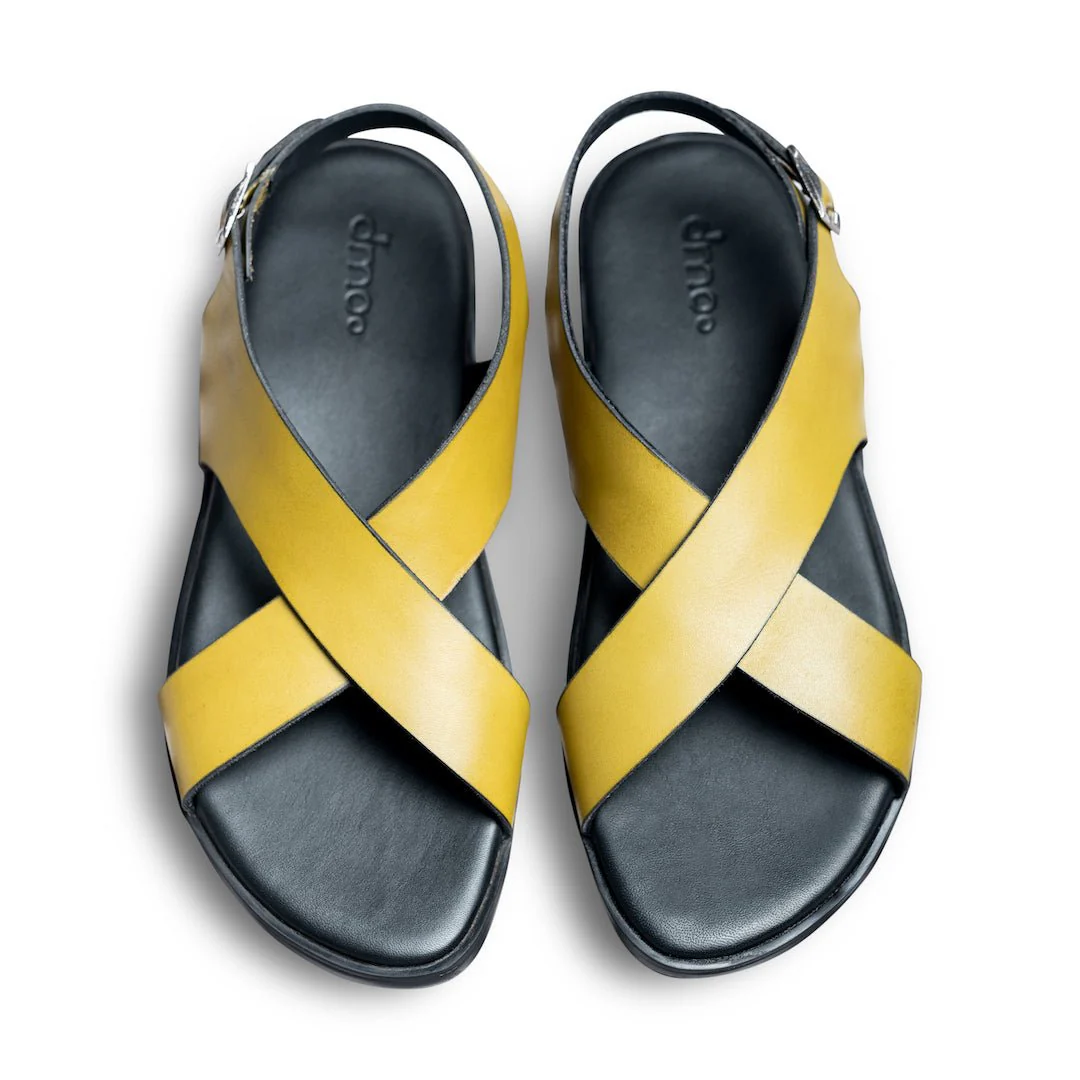 Pelle Verdo | Green cross strap traditional leather sandal - Image 5