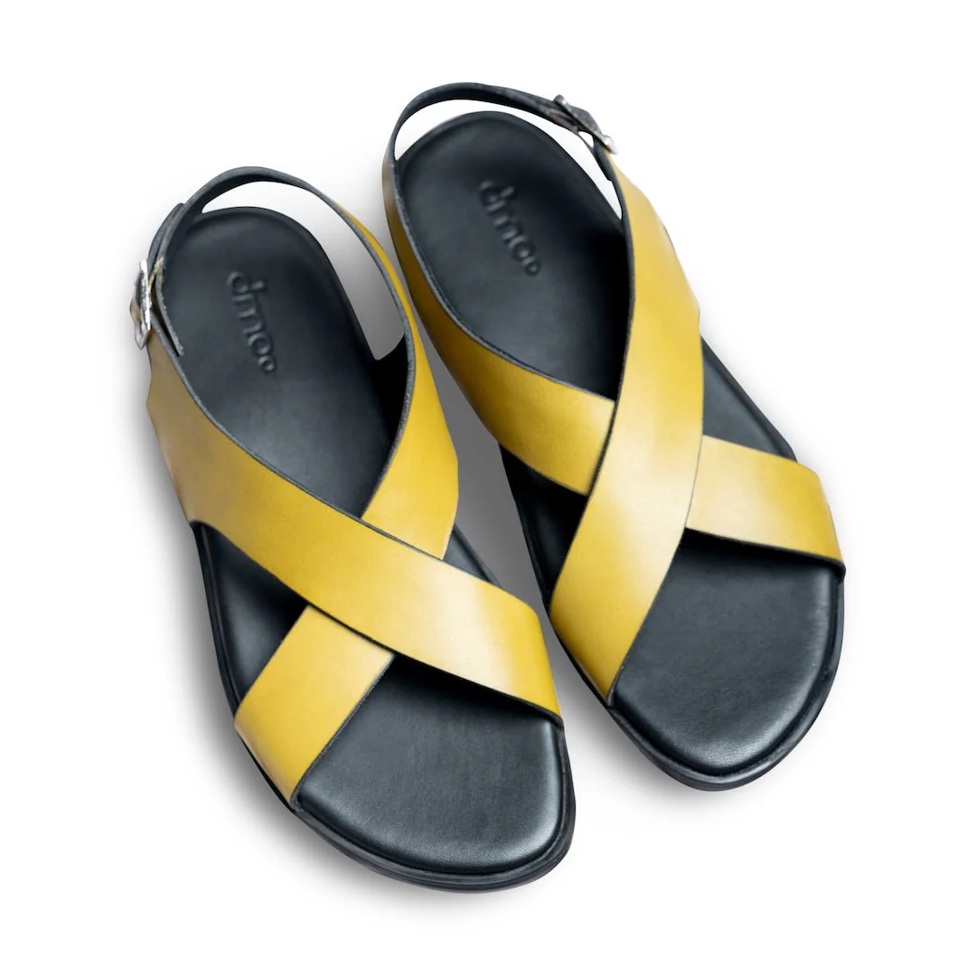 Pelle Verdo | Green cross strap traditional leather sandal - Image 6