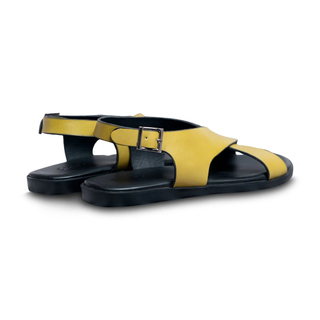 Pelle Verdo | Green cross strap traditional leather sandal - Image 7