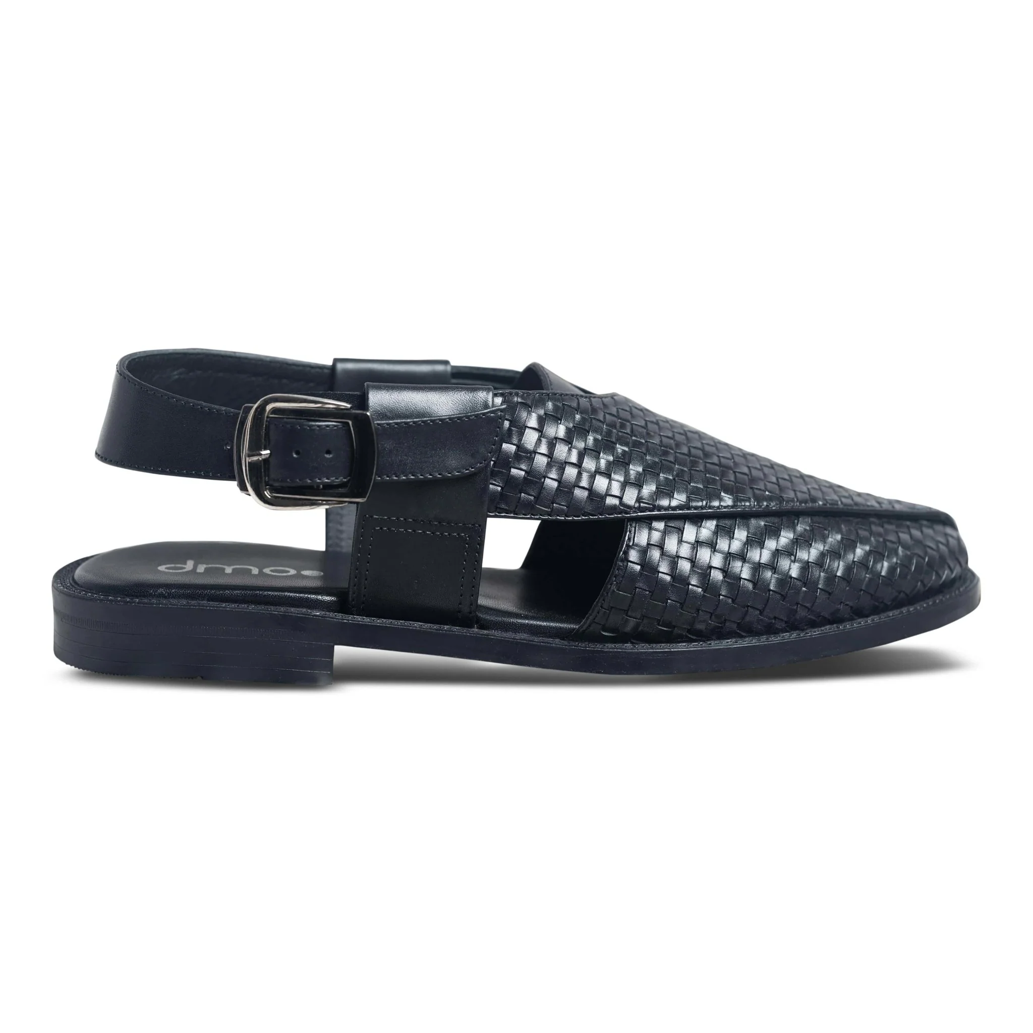 Pesha Nera | Black Weave leather Peshawaris - Image 4