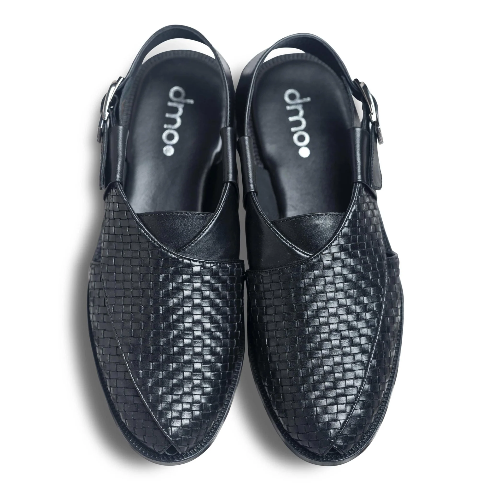 Pesha Nera | Black Weave leather Peshawaris - Image 7