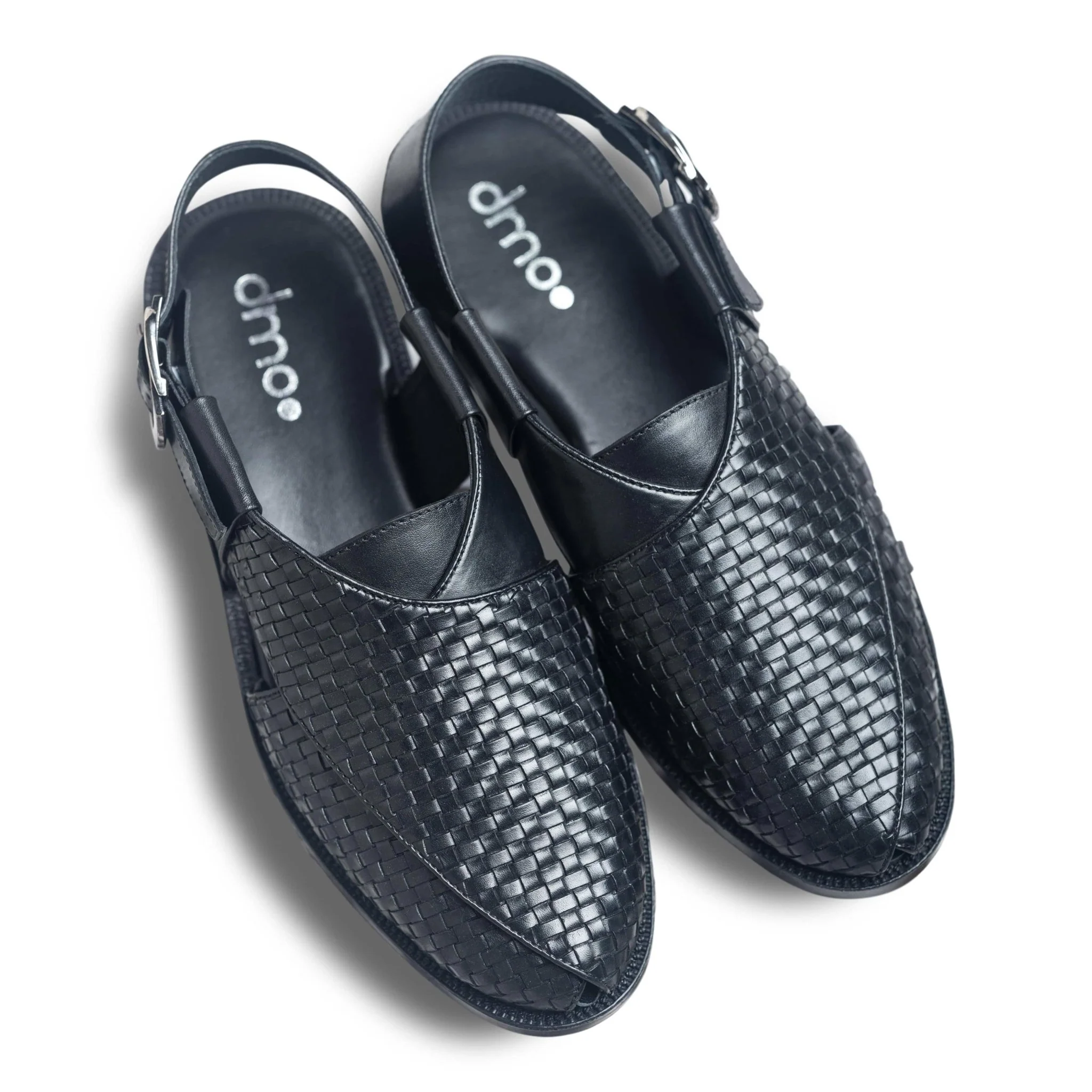 Pesha Nera | Black Weave leather Peshawaris - Image 9