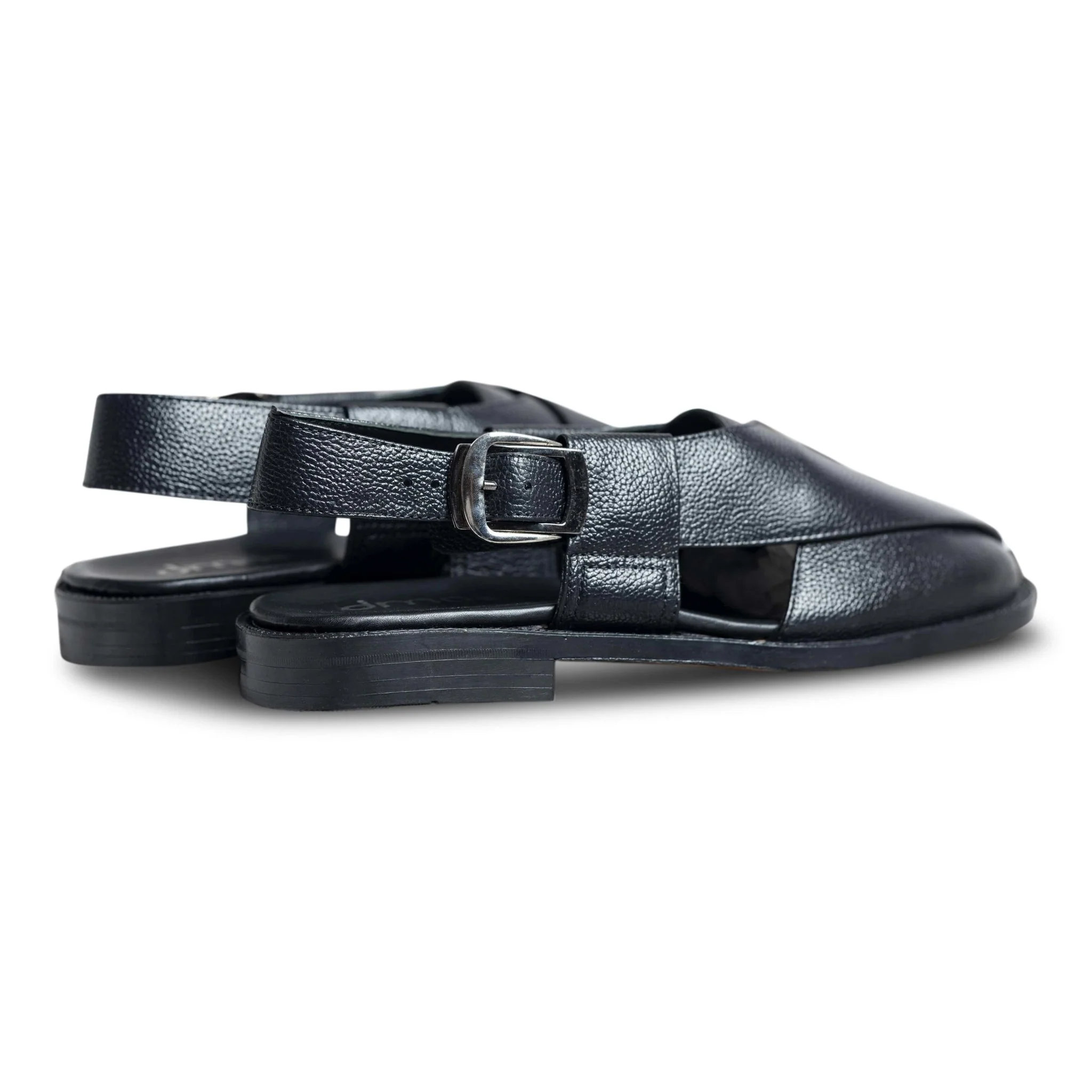 Pesha Noir | Classic black muted peshawari sandals - Image 8