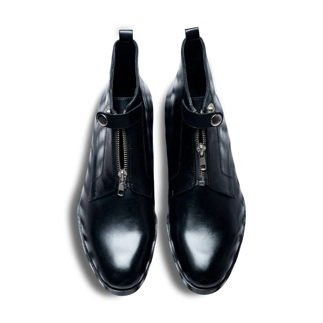 Sprazzo Zippo | Classic Black chelsea boots - Image 4