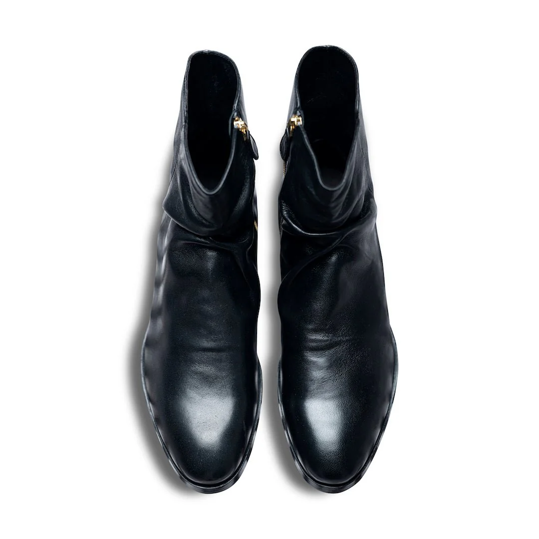 Sprazzo Carbonio | Wrinkled nappa leather boots - Image 3
