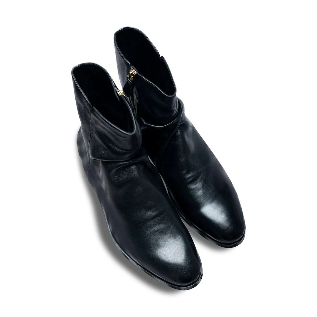 Sprazzo Carbonio | Wrinkled nappa leather boots - Image 5