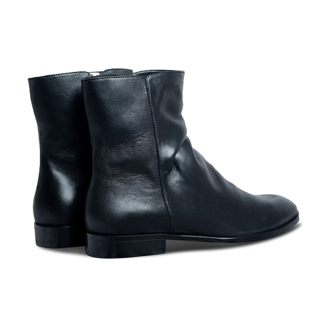 Sprazzo Carbonio | Wrinkled nappa leather boots - Image 6
