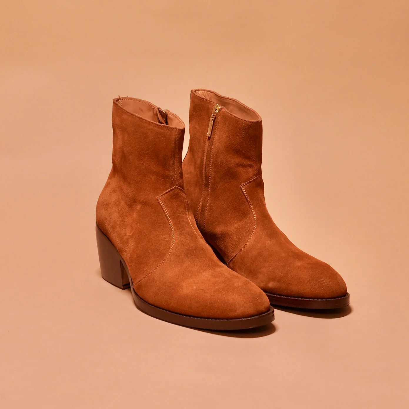 Sprazzo Tobacco Alto | Tobacco ultra-high-heel suede boots - Image 4