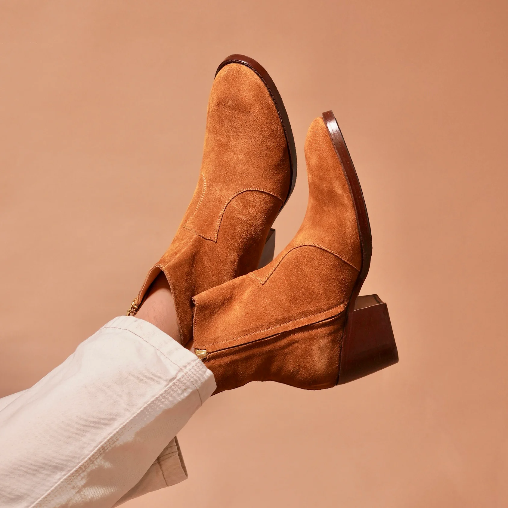 Sprazzo Tobacco Alto | Tobacco ultra-high-heel suede boots - Image 5