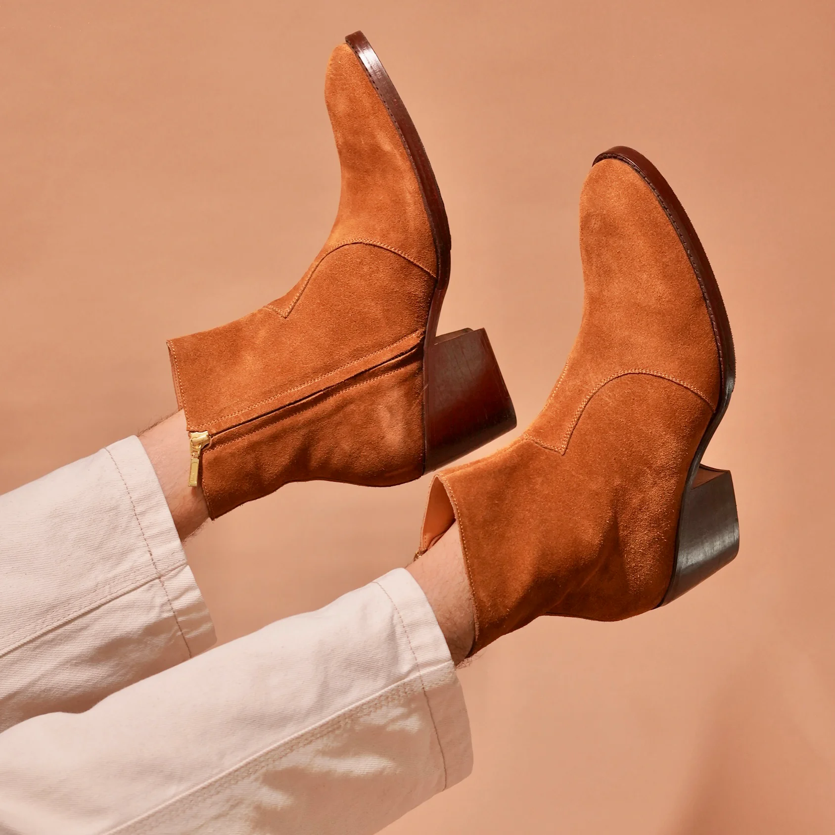 Sprazzo Tobacco Alto | Tobacco ultra-high-heel suede boots - Image 6