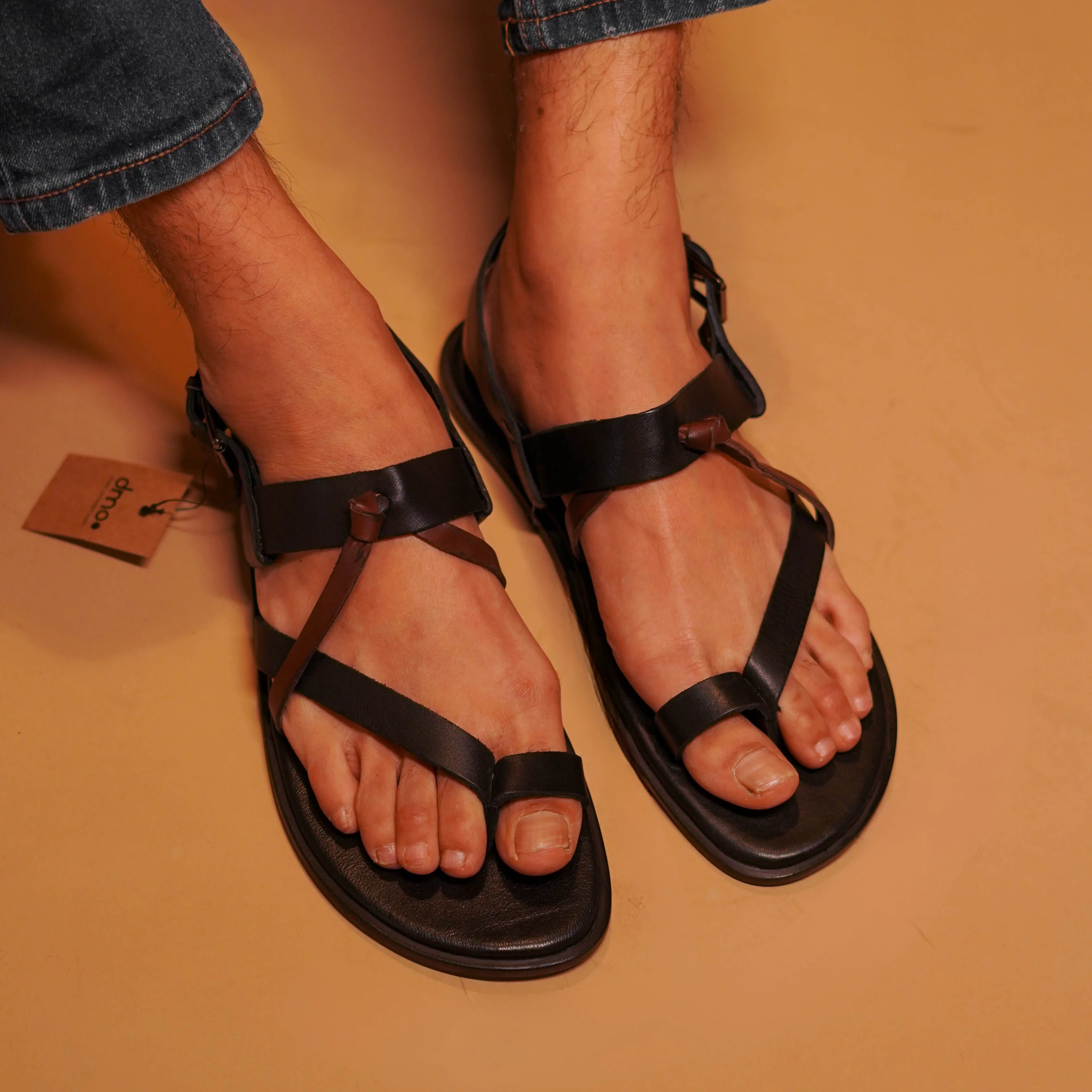 Pelle Nera | Classic black leather sandals - Image 5