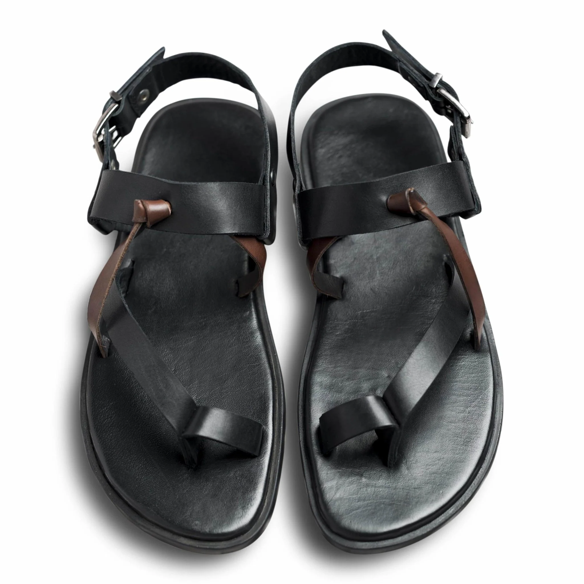 Pelle Nera | Classic black leather sandals - Image 6