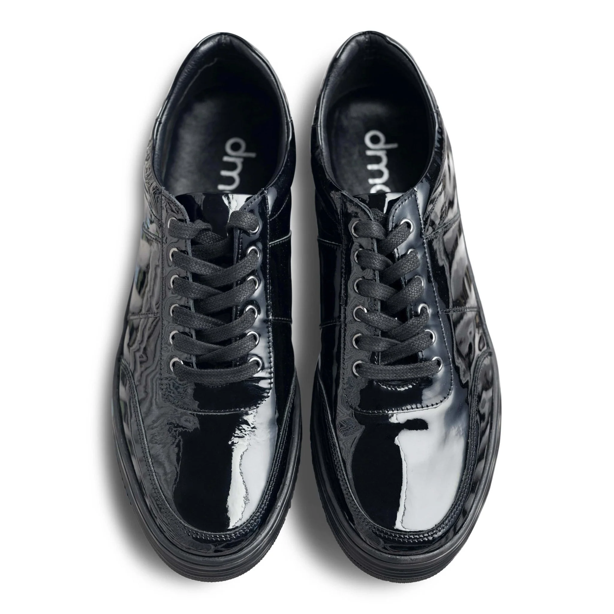 Lustro | Patent black leather sneakers - Image 4