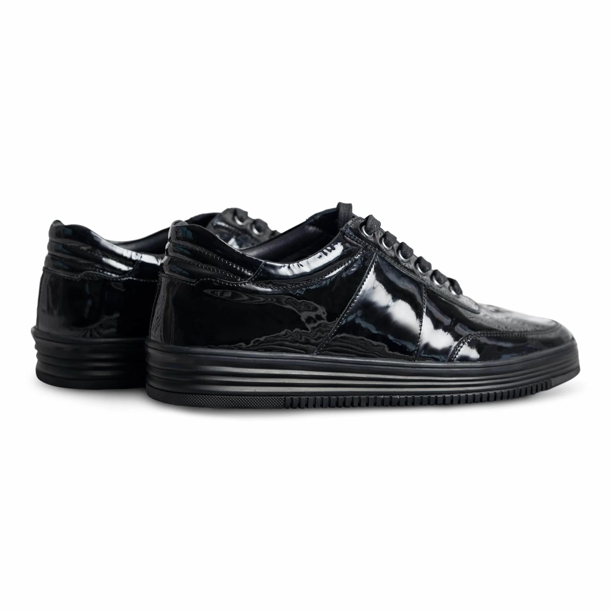 Lustro | Patent black leather sneakers - Image 5