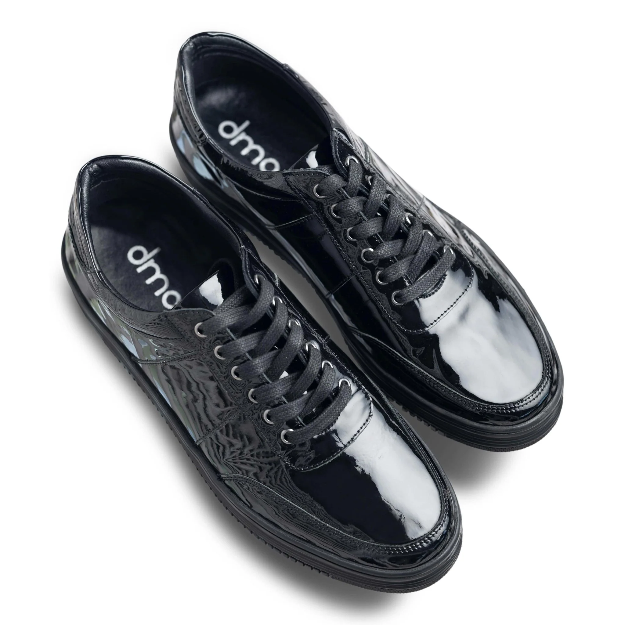 Lustro | Patent black leather sneakers - Image 6